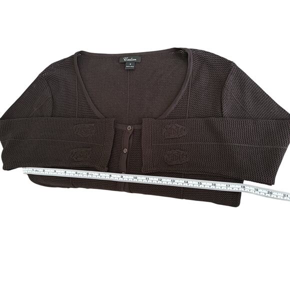 Coelian cardigan knitted fabric and features a scoop neckline,size M - Picture 6 of 8